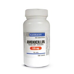 Med Vet International Amoxicillin Chewable Tablets (amoxil) 125mg 100ct,