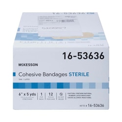 Med Vet International&nbsp;McKesson Self-adherent Closure Cohesive Bandage 6 Inch x 5 Yard 16-53636 12/Case