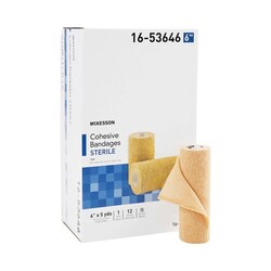 Med Vet International&nbsp;McKesson Self-adherent Closure Cohesive Bandage 6 Inch x 5 Yard 16-53646 12/Case
