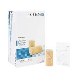Med Vet International McKesson Self-adherent Closure Cohesive Bandage 4 Inch x 5 Yard 16-53444 18/Case
