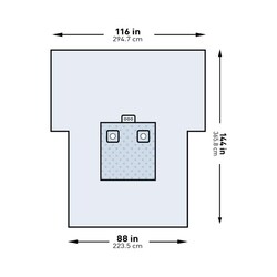 Med Vet International&nbsp;McKesson Bilateral Limb Drape 116 x 88 x 114 Inch 183-I80-09138G-S 1/Pack