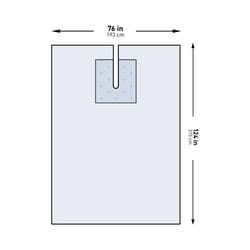 Med Vet International&nbsp;McKesson Sterile EENT Split Drape 76 x 124 Inch 183-I80-09143G-S 22/Case