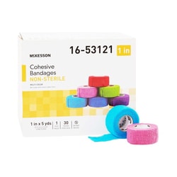 Med Vet International&nbsp;McKesson Self-adherent Closure Cohesive Bandage 1 Inch x 5 Yard 16-53121 Each