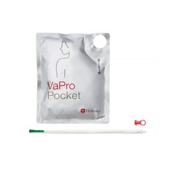 Med Vet International Intermittent Catheter Tray VaPro Plus Pocket Straight Tip 12 Fr  Hydrophilic Coated Phthalates-Free PVC 71124-30 30/Box