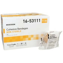 Med Vet International&nbsp;McKesson Self-adherent Closure Cohesive Bandage 1 Inch x 5 Yard 16-53111 30/Case
