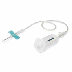 Med Vet International&nbsp;K-Shield Advantage Blood Collection Set with Holder 21 Gauge 3/4 Inch Needle Length Safety Needle 12 Inch Tubing Sterile DBMH-21G 100/Case