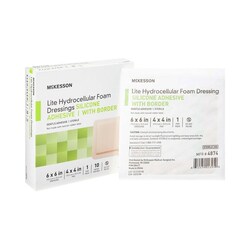 Med Vet International McKesson Lite Silicone Gel Adhesive with Border Thin