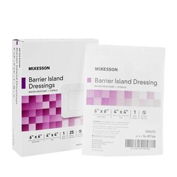 Med Vet International&nbsp;McKesson Composite Barrier Island Dressing 6 x 6 Inch 16-89166 100/Case