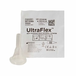 Med Vet International&nbsp;Male External Catheter UltraFlex Self-Adhesive Band Silicone Intermediate 33303 30/Box