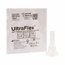 Med Vet International&nbsp;Male External Catheter UltraFlex Self-Adhesive Seal Silicone Small 33101 100/Box