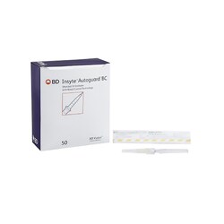 Med Vet International&nbsp;Peripheral IV Catheter Insyte Autoguard BC 24 Gauge 0 75 Inch Button Retracting Safety Needle 382512 200/Case