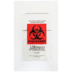 Med Vet International&nbsp;Medegen Specimen Transport Bag with Document Pouch 6 x 9 Inch 03-3997 1000/Case