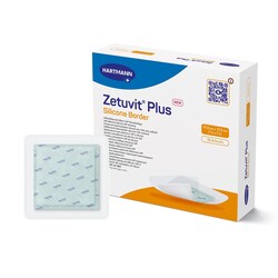 Med Vet International&nbsp;Zetuvit Plus Silicone Border Super Absorbent Dressing 7 x 7 Inch Sterile 413924 10/Box