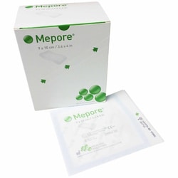 Med Vet International&nbsp;Adhesive Dressing Mepore 3-3/5 X 4 Inch Nonwoven Spunlace Polyester Rectangle White Sterile 670900 400/Case