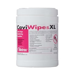 Med Vet International&nbsp;Metrex CaviWipes Surface Disinfectant Alcohol-Based Wipes Non-Sterile Disposable Alcohol Scent Canister 9 X 12in 66/Cannister 13-1150 12 Cannisters