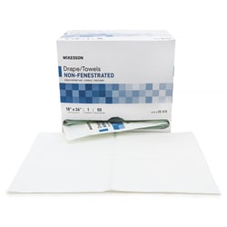 Med Vet International&nbsp;McKesson Sterile Poly Lined Towel Drape 18 x 26 Inch Sterile 25-515 50/Box