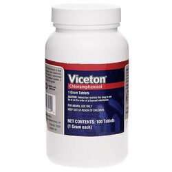Med Vet International&nbsp;Chloramphenicol Tablets 1gm 100ct  Generic Viceton