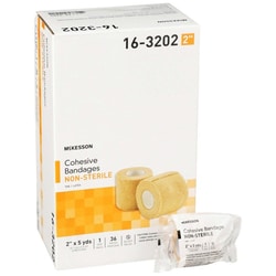 Med Vet International&nbsp;McKesson Self-adherent Closure Cohesive Bandage 2 Inch x 5 Yard 16-3202 36/Case