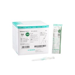 Med Vet International&nbsp;Peripheral IV Catheter Introcan Safety 18 Gauge 1 25 Inch Sliding Safety Needle 4252560-02 200/Case