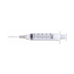 Med Vet International&nbsp;Standard Hypodermic Syringe with Needle PrecisionGlide 5 mL 1 Inch 20 Gauge NonSafety Regular Wall 309634 100/Box