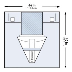 Med Vet International&nbsp;McKesson Sterile Under Buttocks Obstetrics / Gynecology Drape 44 x 40 Inch 183-I80-14106-S 25/Case
