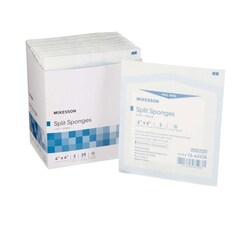 Med Vet International&nbsp;McKesson IV/Drain Split Dressing 6-Ply 4 x 4 Inch 16-42426 300/Case