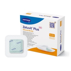 Med Vet International&nbsp;Zetuvit Plus Silicone Border Super Absorbent Dressing 3 x 3 Inch Sterile 413900 10/Box