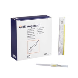 Med Vet International&nbsp;Peripheral IV Catheter Angiocath 24 Gauge 0 75 Inch Without Safety 381112 50/Box