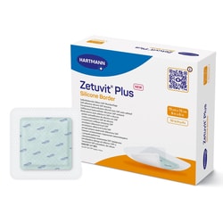 Med Vet International&nbsp;Zetuvit Plus Silicone Border Super Absorbent Dressing 6 x 6 Inch Sterile 413903 Each