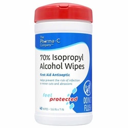 Med Vet International&nbsp;Pharma-C-Antiseptic Skin Wipes Towelette Canister 63-200736K 1/Pack