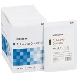 Med Vet International&nbsp;McKesson White Adhesive Dressing 2 x 3 Inch 16-4272 2400/Case