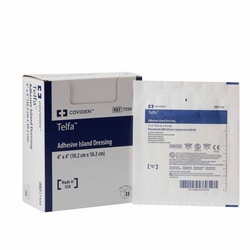 Med Vet International&nbsp;Adhesive Dressing Telfa 4 X 4 Inch Nonwoven Square White Sterile 7550- 200/Case