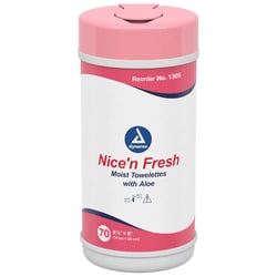 Med Vet International&nbsp;Nice n  Fresh Moist Towelettes 5 5 x 8 Pop Up Canister 70/canister 18 canisters/case 1260towelettes/case