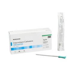 Med Vet International&nbsp;Urethral Catheter McKesson Straight Tip Uncoated PVC 14 Fr  6 Inch 16-F614 Each