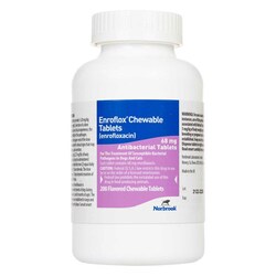 Med Vet International&nbsp;Enrofloxacin (Generic Baytril) Norbrook 68mg 200 chew tabs