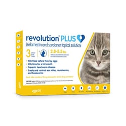 Med Vet International&nbsp;Rxv Zoetis Revolution Plus for cats 2 8-5 5LB Gold Label (3 Dose)