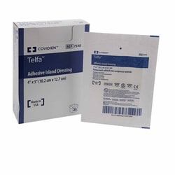 Med Vet International&nbsp;Adhesive Dressing Telfa 4 X 5 Inch Nonwoven Rectangle White Sterile 7540- 25/Carton