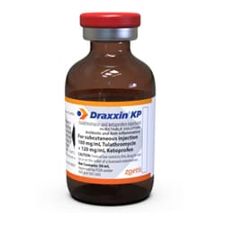 Med Vet International&nbsp;Draxxin KP (Tulathromycin and Ketoprofen) Injectable Solution Antibiotic and Anti-Inflammatory 50mL