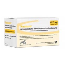 Med Vet International&nbsp;Kesium (Amoxicillin and Clavulanate Potassium) Chewable Tablets 62 5mg 100 Count