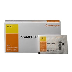 Med Vet International&nbsp;Primapore White Adhesive Dressing 2 x 3 Inch Sterile 7133 100/Box