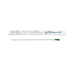 Med Vet International&nbsp;Urethral Catheter Cure Catheter Coude Tip Uncoated PVC 14 Fr  16 Inch 510857 30/Box