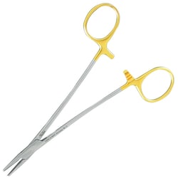 Med Vet International&nbsp;Miltex Crile-Wood Needle Holder Tungsten Straight Serrated Jaws 7in German 8-51TC