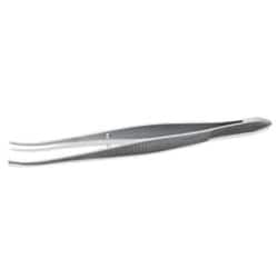 Med Vet International&nbsp;4 German-Made Iris Tissue Forceps Half Curved Standard 1x2 Teeth