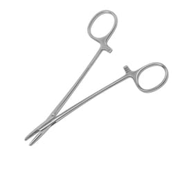 Med Vet International&nbsp;Mayo-Hegar Needle Holder 5 25-in  Fenestrated Jaws Von Klaus German Surgical Steel