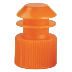 Med Vet International&nbsp;McKesson Tube Closure Polyethylene Flanged Plug Cap Orange 16 mm Non-Sterile 177-116152N 10000/Case