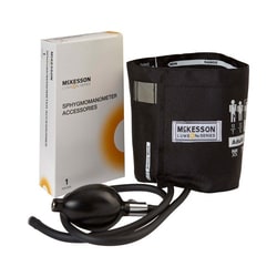 Med Vet International&nbsp;McKesson LUMEON Blood Pressure Bulb and Cuff Nylon Medium Cuff Black 23 - 40 cm Arm Adult 01-865-11ABKGM 15/Case
