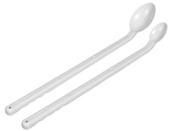 BURKLE INC&nbsp;Sampling spoon, long handle, 0.17 oz. (5 ml), PS,white,sterile