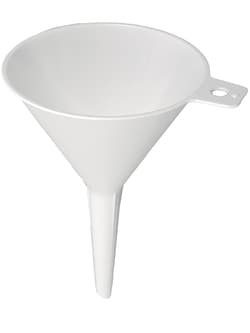 BURKLE INC&nbsp;Single-use liquid funnel Bio-PE, Ø 3.94 in. (100 mm), white