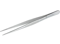 BURKLE INC&nbsp;Forceps, stainless steel, sharp, straight, 6.30 in. (160 mm)