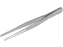 BURKLE INC&nbsp;Forceps, stainless steel, blunt, straight, 4.13 in. (105 mm)